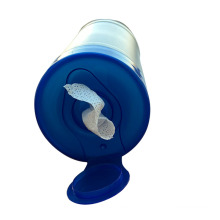 Wipe buckets are sterilized and cleaned with raw spunlaced nonwoven rolls